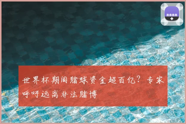 世界杯期间赌球资金超百亿?专家呼吁远离非法赌博